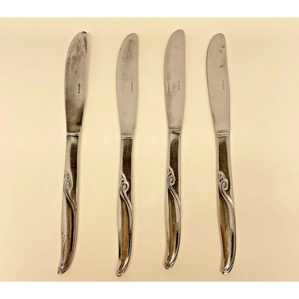 Vintage AMK9 by Armack Japan Stainless Steel Flatware set of 4-8